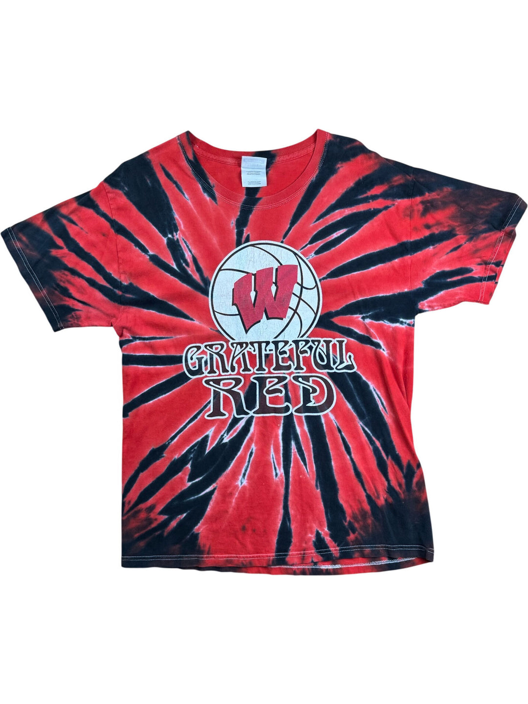 Grateful Red Tie-Dye T-Shirt - M