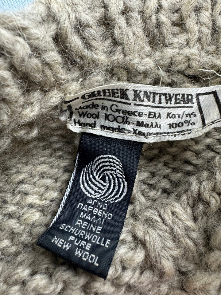 Greek Knitwear 100% Wool Sweater - XL - Think Vintage