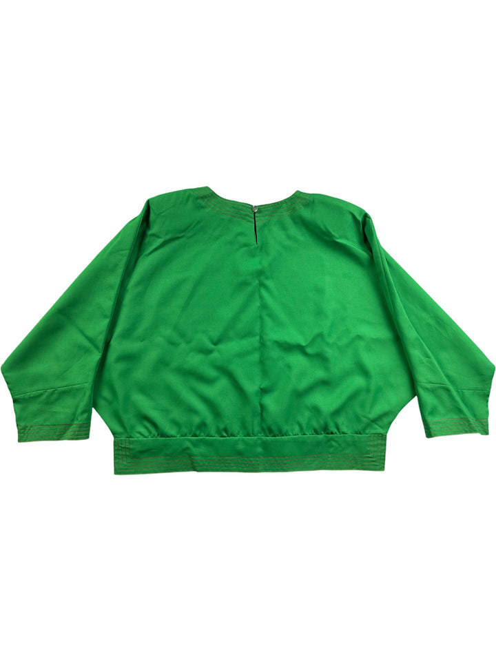 Green Batwing Top - S - Think Vintage
