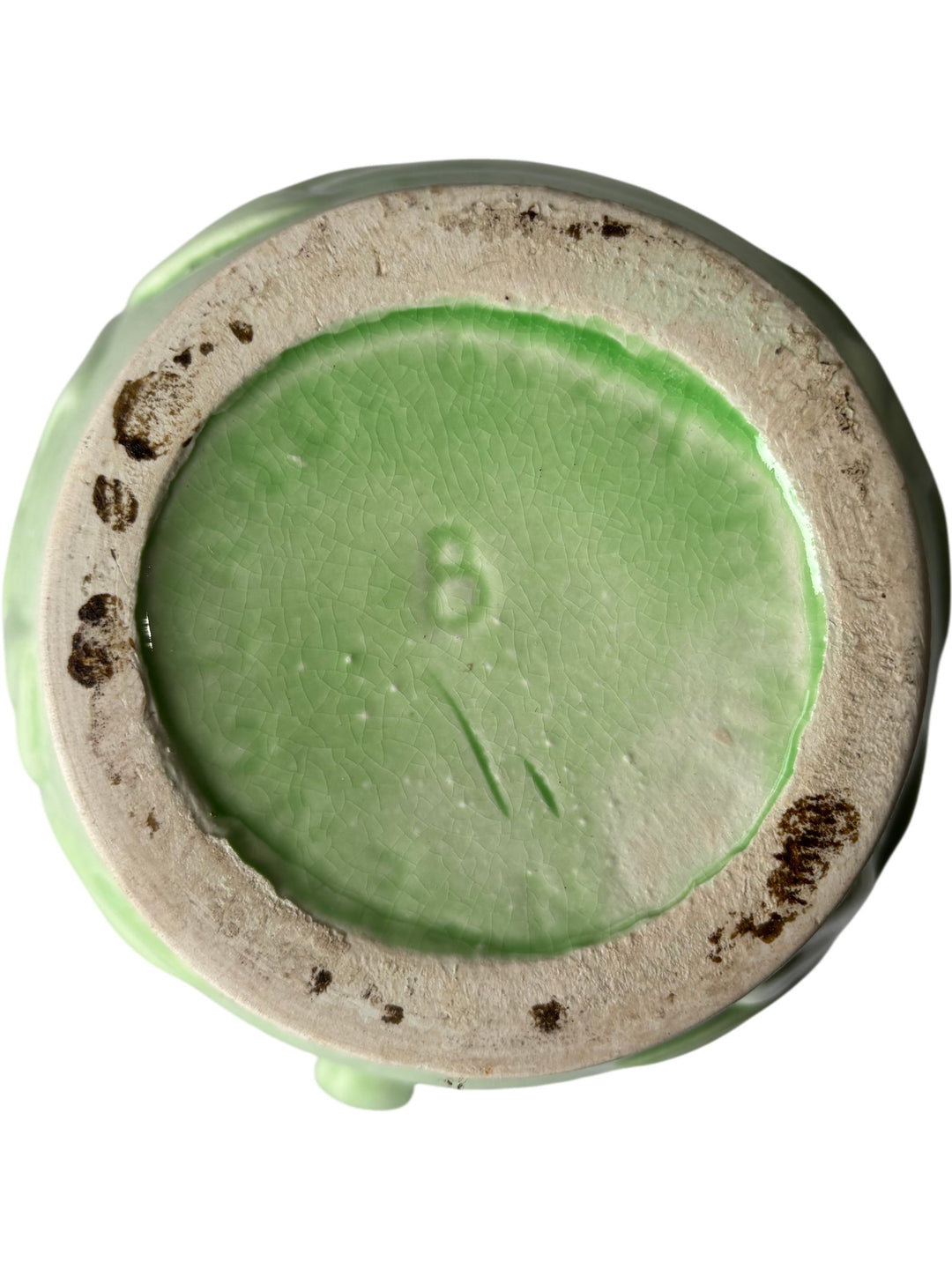 Green Floral Ceramic Pitcher - Think Vintage Online Ltd