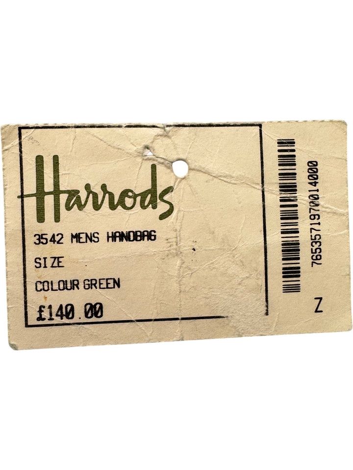 Green Harrods Leather Handbag