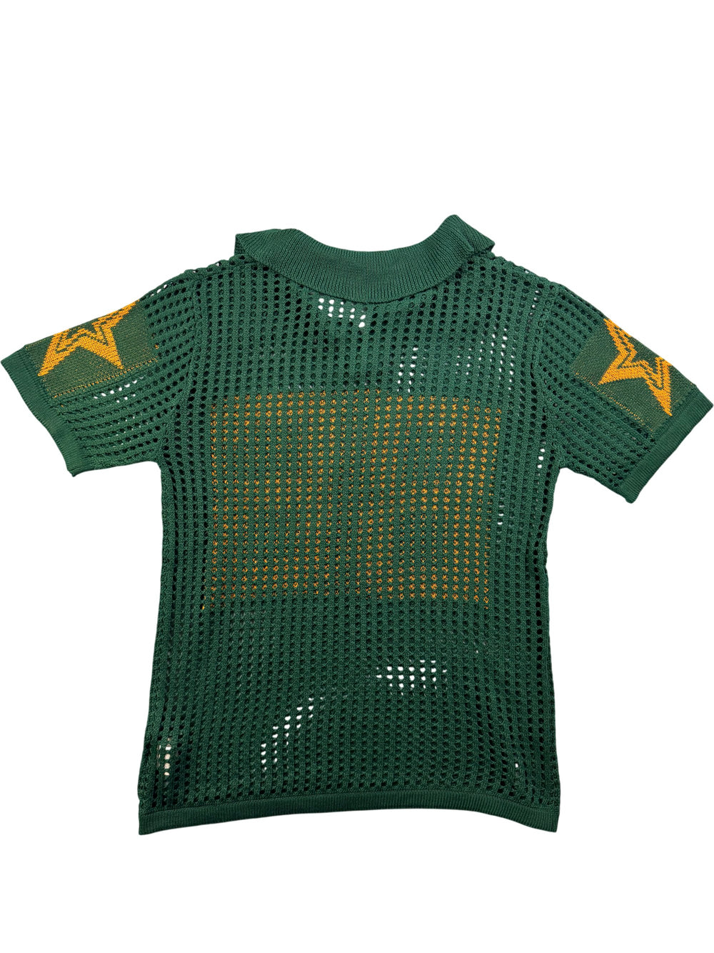 Green Mesh Sports Jersey with Yellow Number 86 - S - Think Vintage