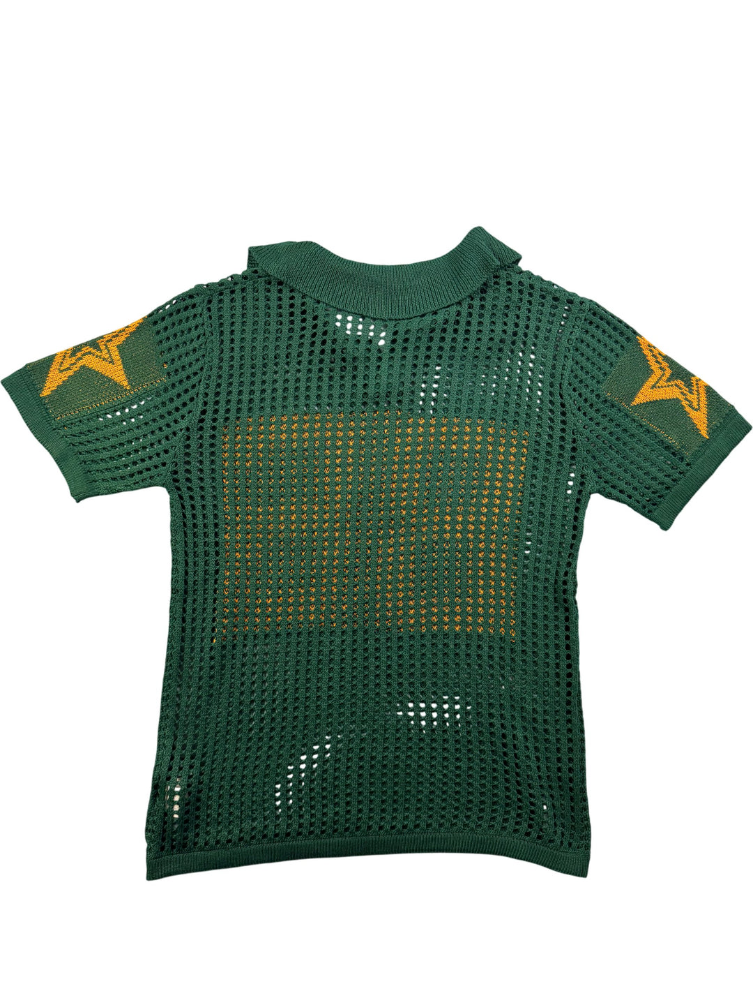 Green Mesh Sports Jersey with Yellow Number 86 - S - Think Vintage