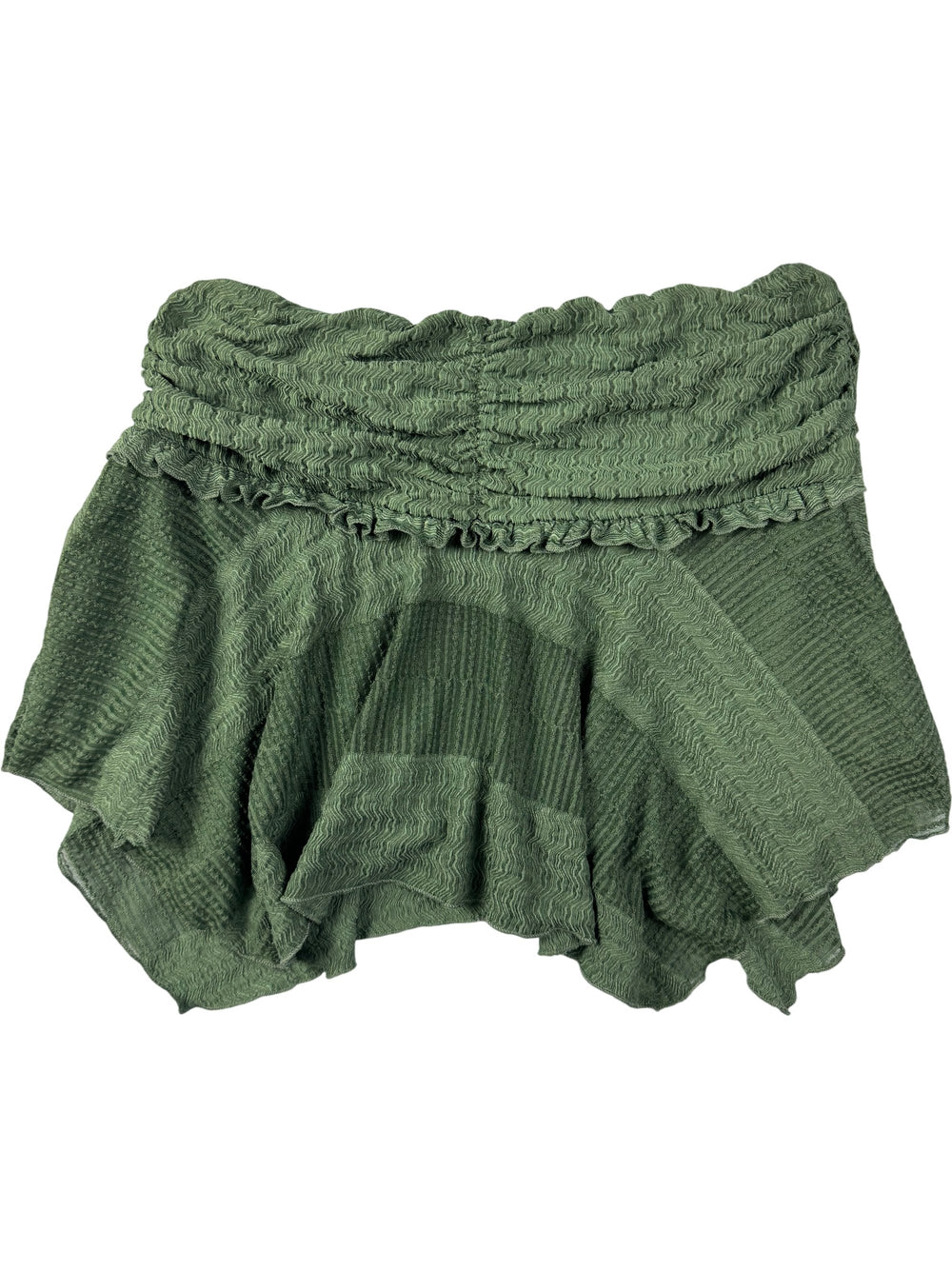 Green Pleated Skirt - S - Think Vintage