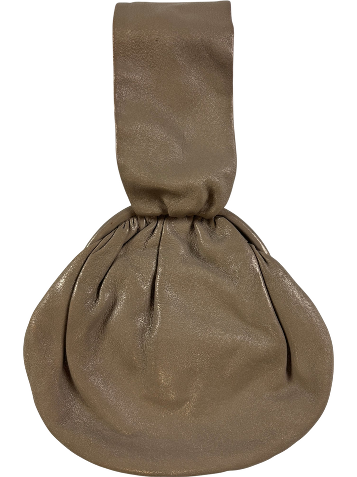 Grey Leather Bag - Think Vintage