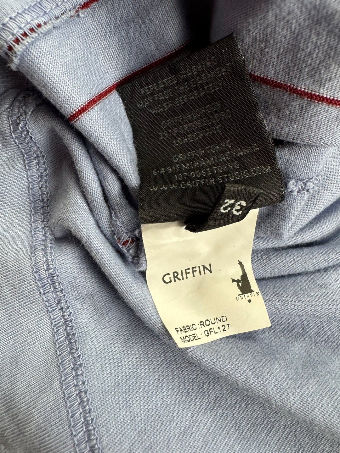 Griffin Striped Short Sleeve T-Shirt - M - Think Vintage ltd