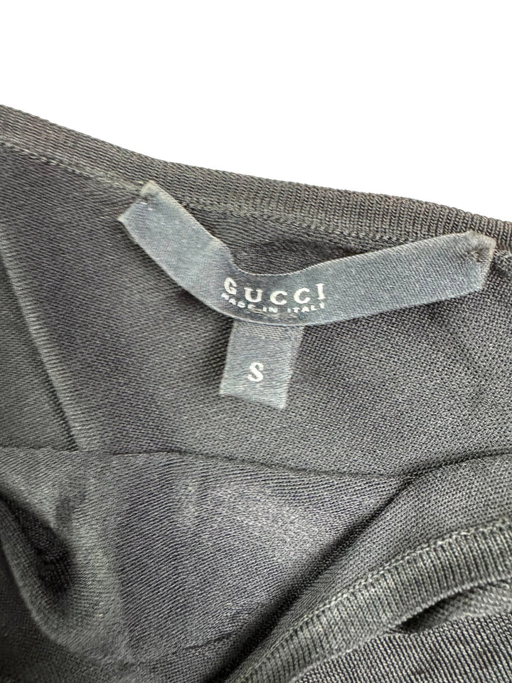 Gucci Black Asymmetric Top - XS/S - Think Vintage ltd