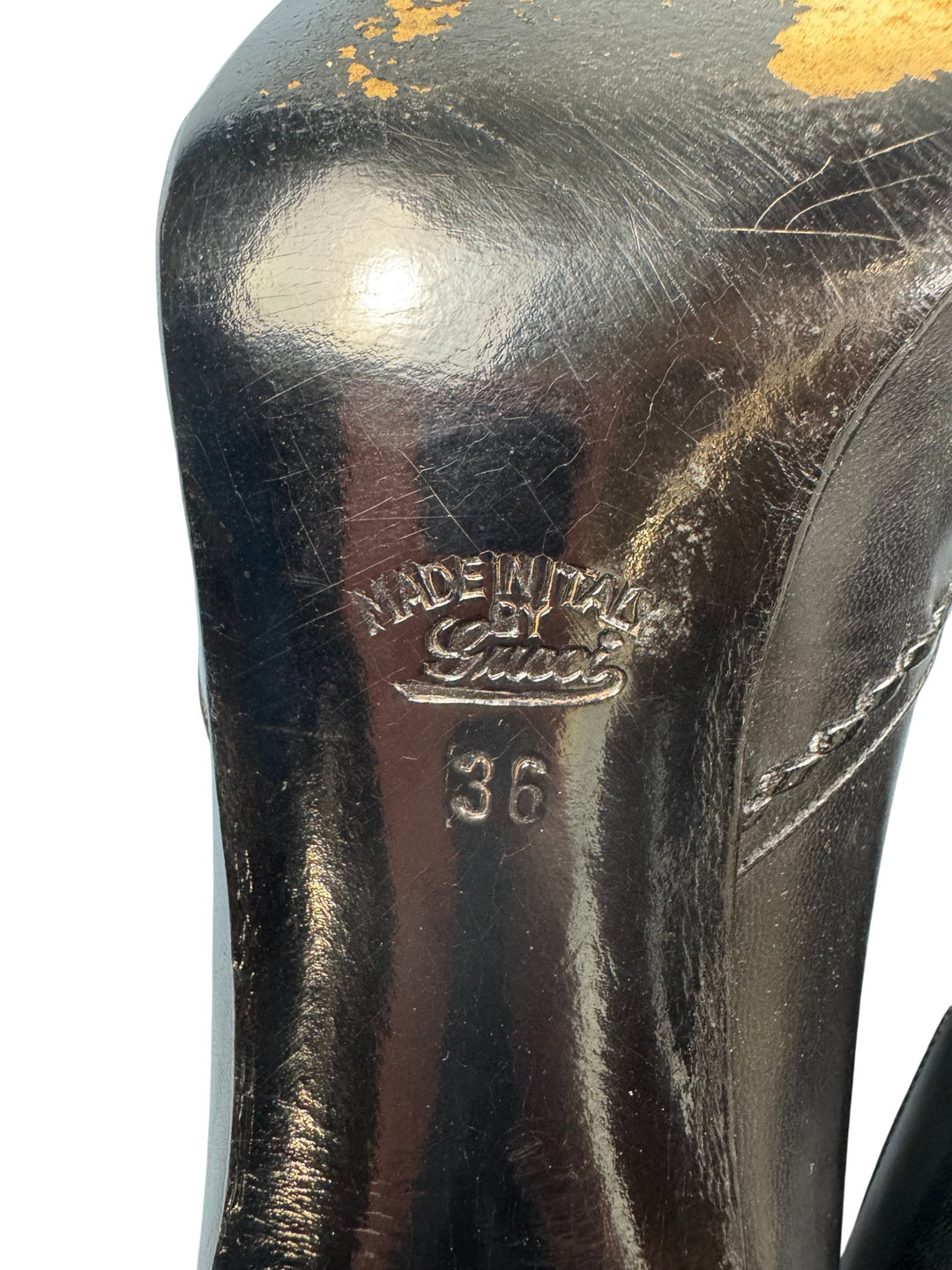 Gucci Black Leather High Heel Pumps - 5 - Think Vintage