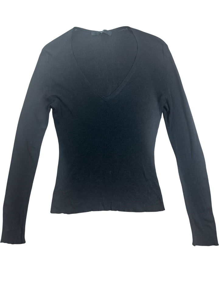 Gucci Black Long Sleeve Knit Top - M - Think Vintage ltd