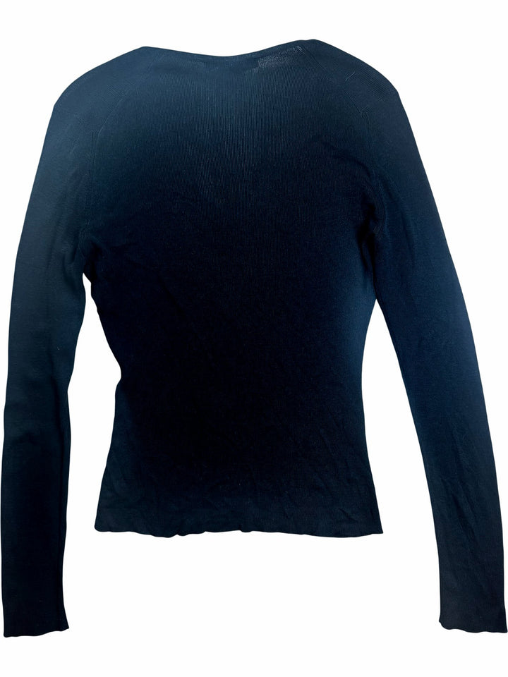 Gucci Black Long Sleeve Knit Top - M - Think Vintage ltd