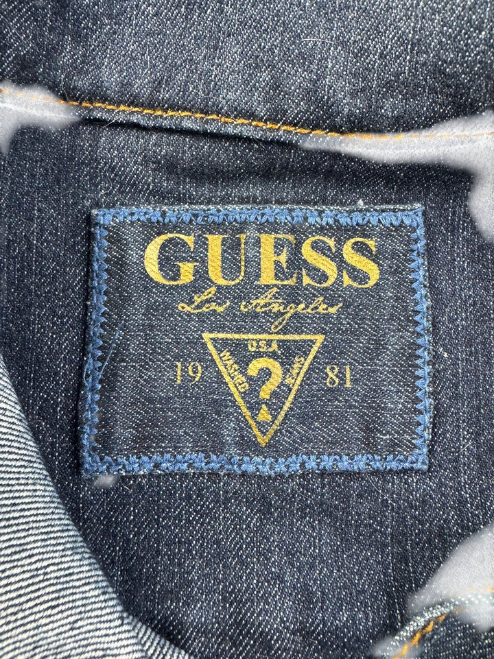Guess Blue Denim Studded Vest - XS/S - Think Vintage ltd