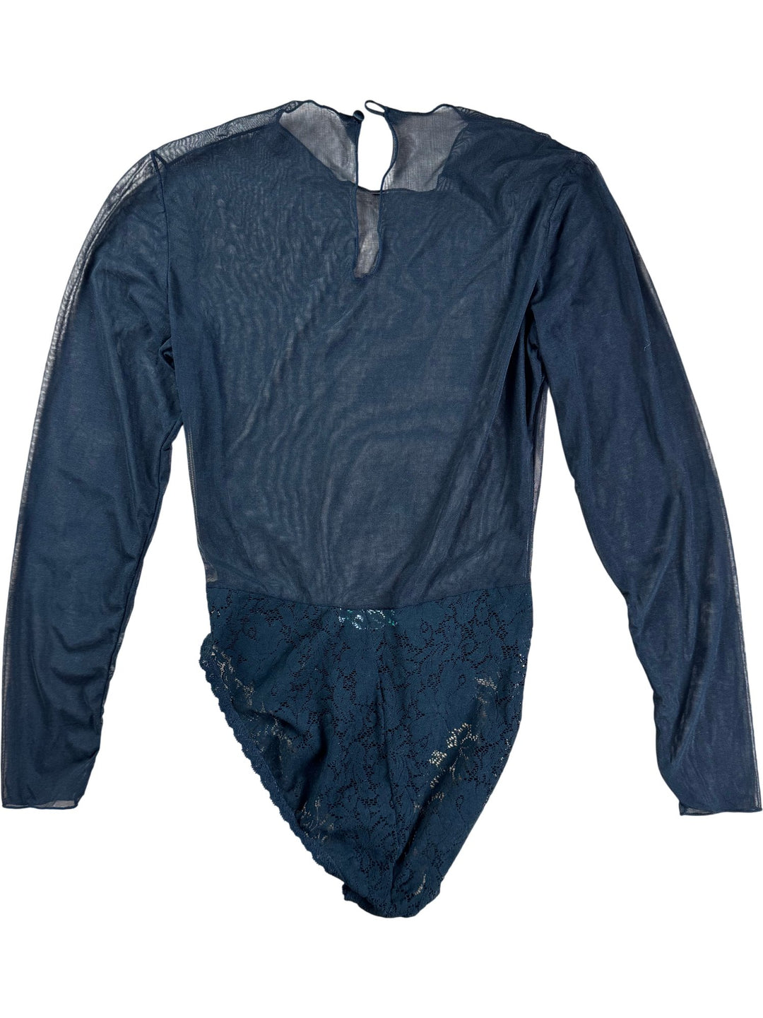 Guy Laroche Black Lace Bodysuit - S - Think Vintage ltd