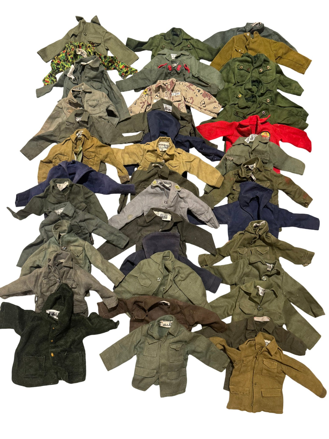 HUGE Action Man Bundle - Military Uniforms Jackets Helmets Accessories - Think Vintage ltd