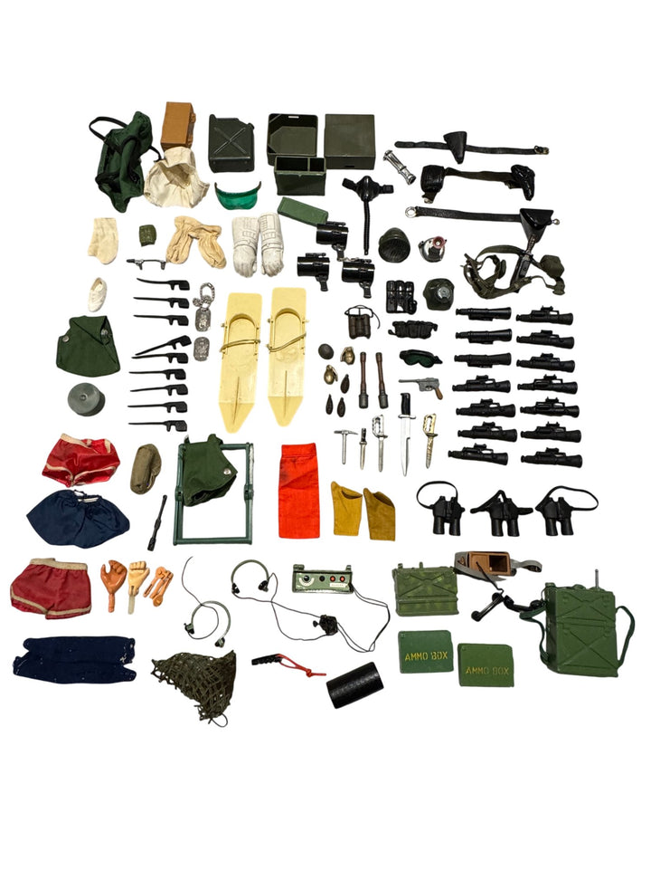 HUGE Action Man Bundle - Military Uniforms Jackets Helmets Accessories - Think Vintage ltd