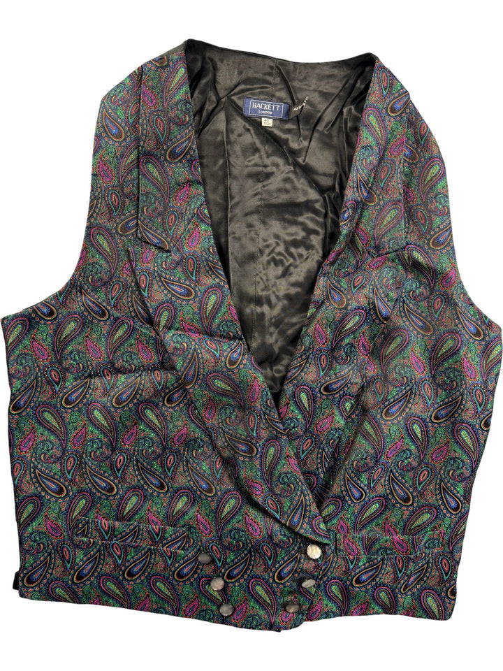 Hackett London Paisley Waistcoat - S - Think Vintage ltd
