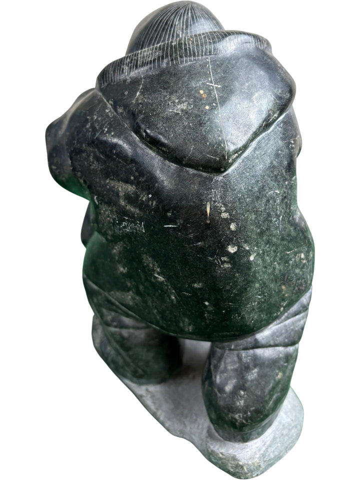 Hand Carved Inuit Soapstone Sculpture Figurine Art Collectable Piece - Think Vintage
