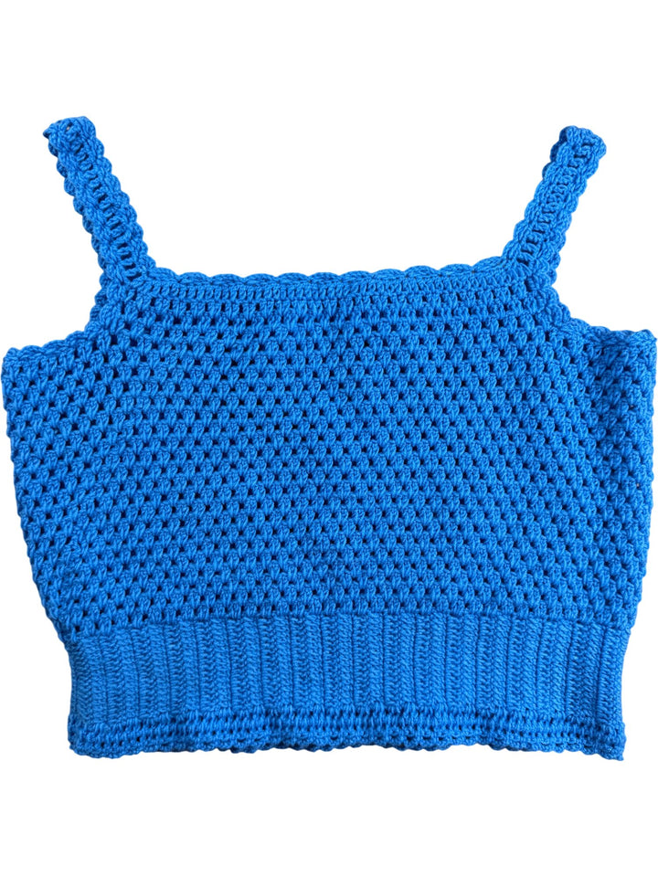 Handmade Blue Crochet Tank Top