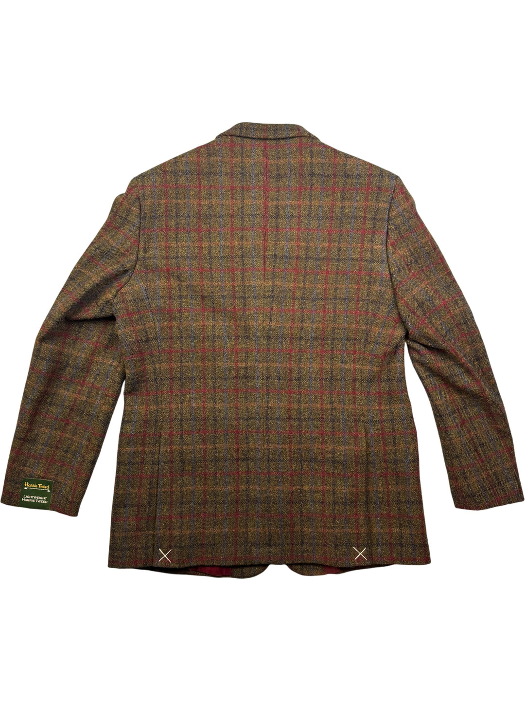 Harris Tweed Checkered Wool Blazer - M - Think Vintage