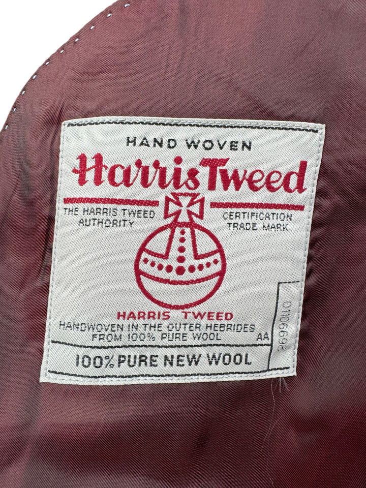 Harris Tweed Checkered Wool Blazer - M - Think Vintage