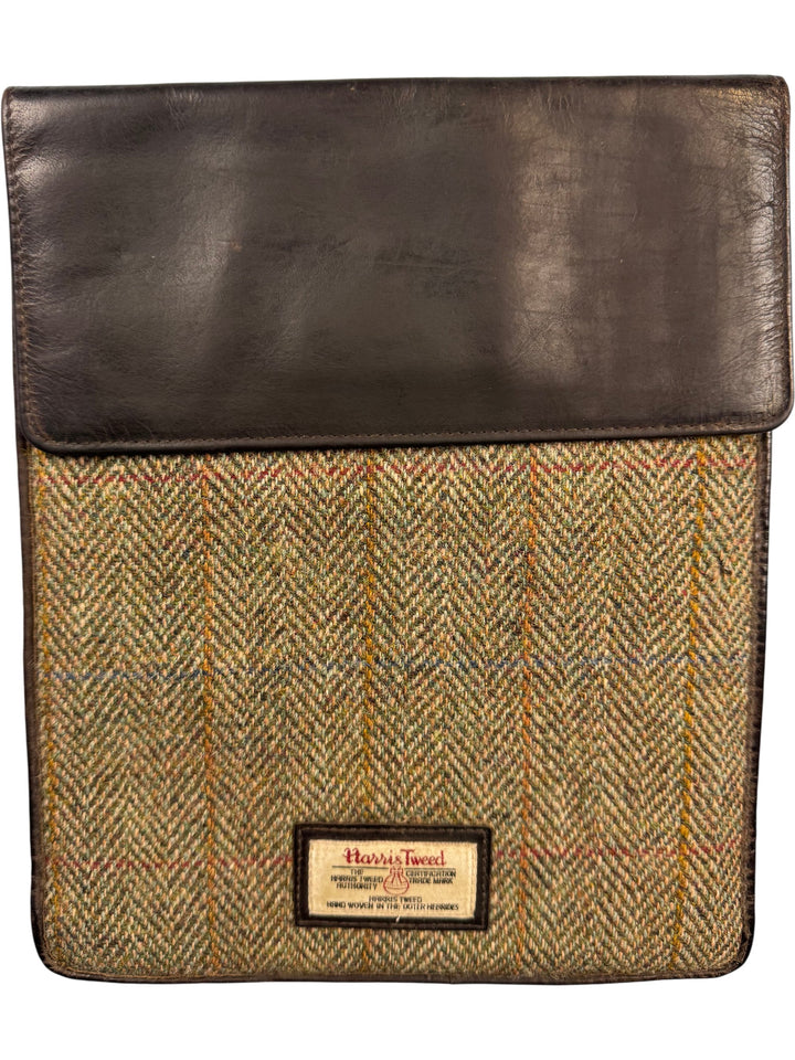Harris Tweed Herringbone Leather Drink Sleeve - Think Vintage Online Ltd