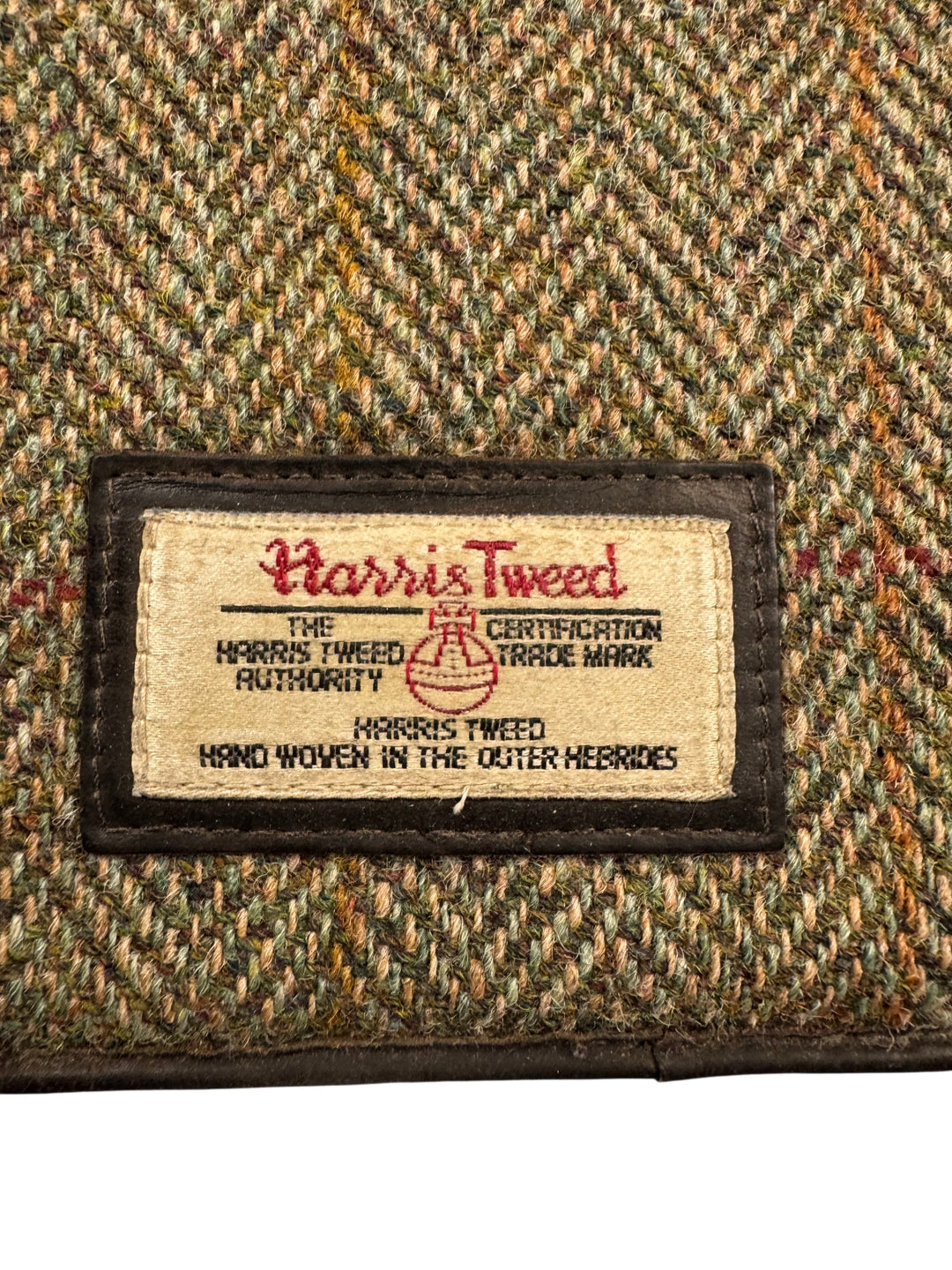 Harris Tweed Herringbone Leather Drink Sleeve - Think Vintage Online Ltd