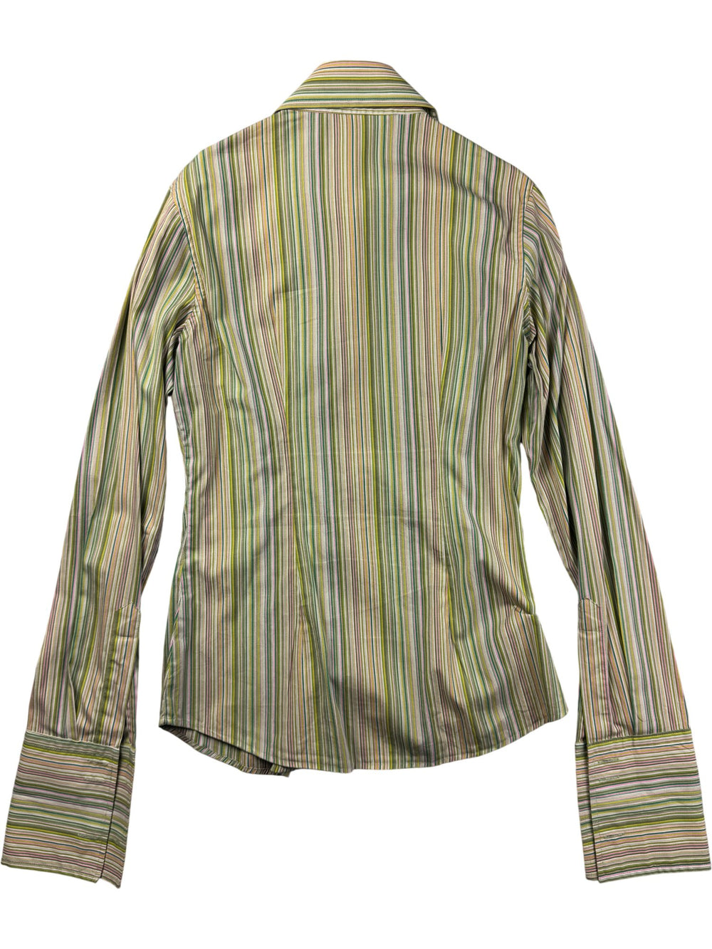 Hawes & Curtis Striped Fitted Hipster Shirt - S - Think Vintage ltd