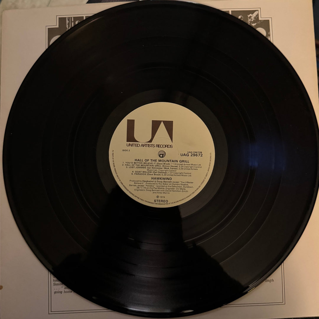 Hawkwind Hall of the Mountain Grill Vinyl Record - Good - Think Vintage ltd