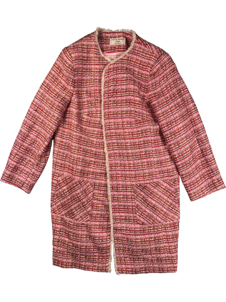 Helene Berman Pink Checkered Coat - M - Think Vintage ltd