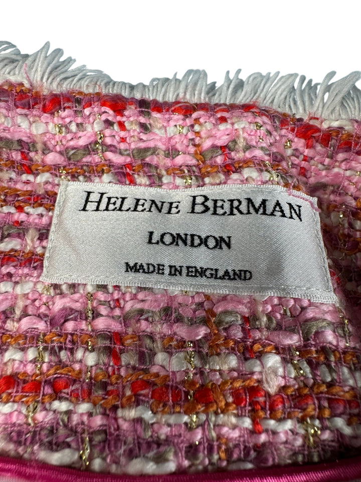 Helene Berman Pink Checkered Coat - M - Think Vintage ltd