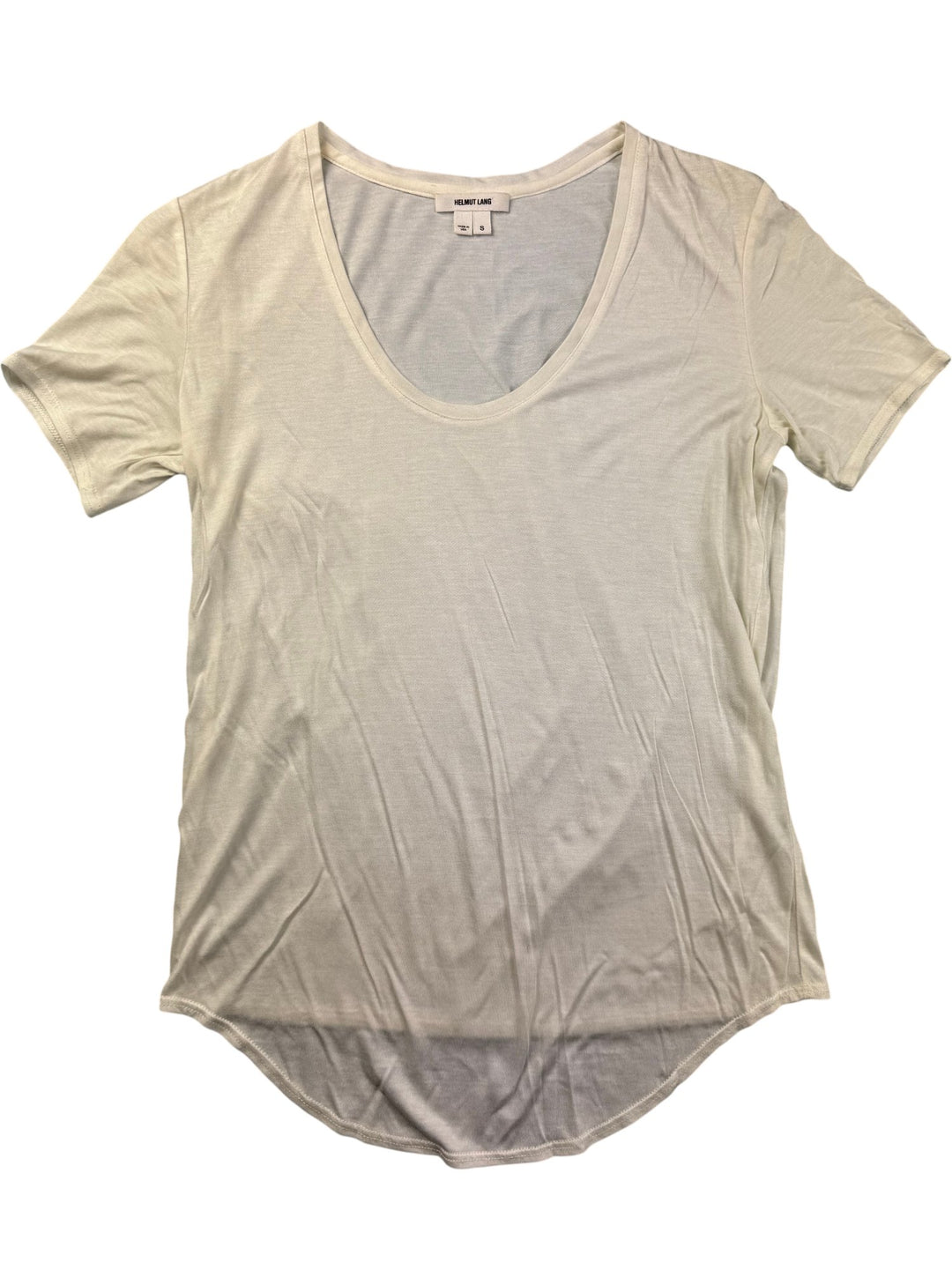 Helmut Lang White T-Shirt - S/M - Think Vintage ltd