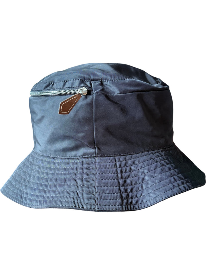 Hermes Chapeau Motsch Black Bucket Hat - Think Vintage ltd