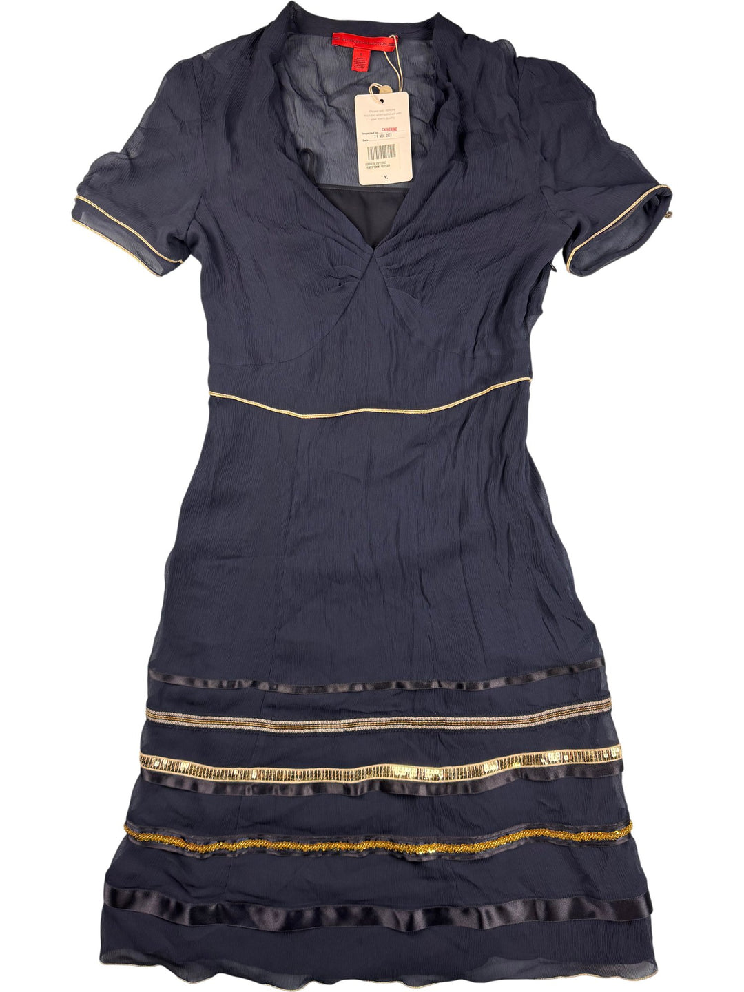 Hilfiger Collection Navy Dress - S - Think Vintage ltd