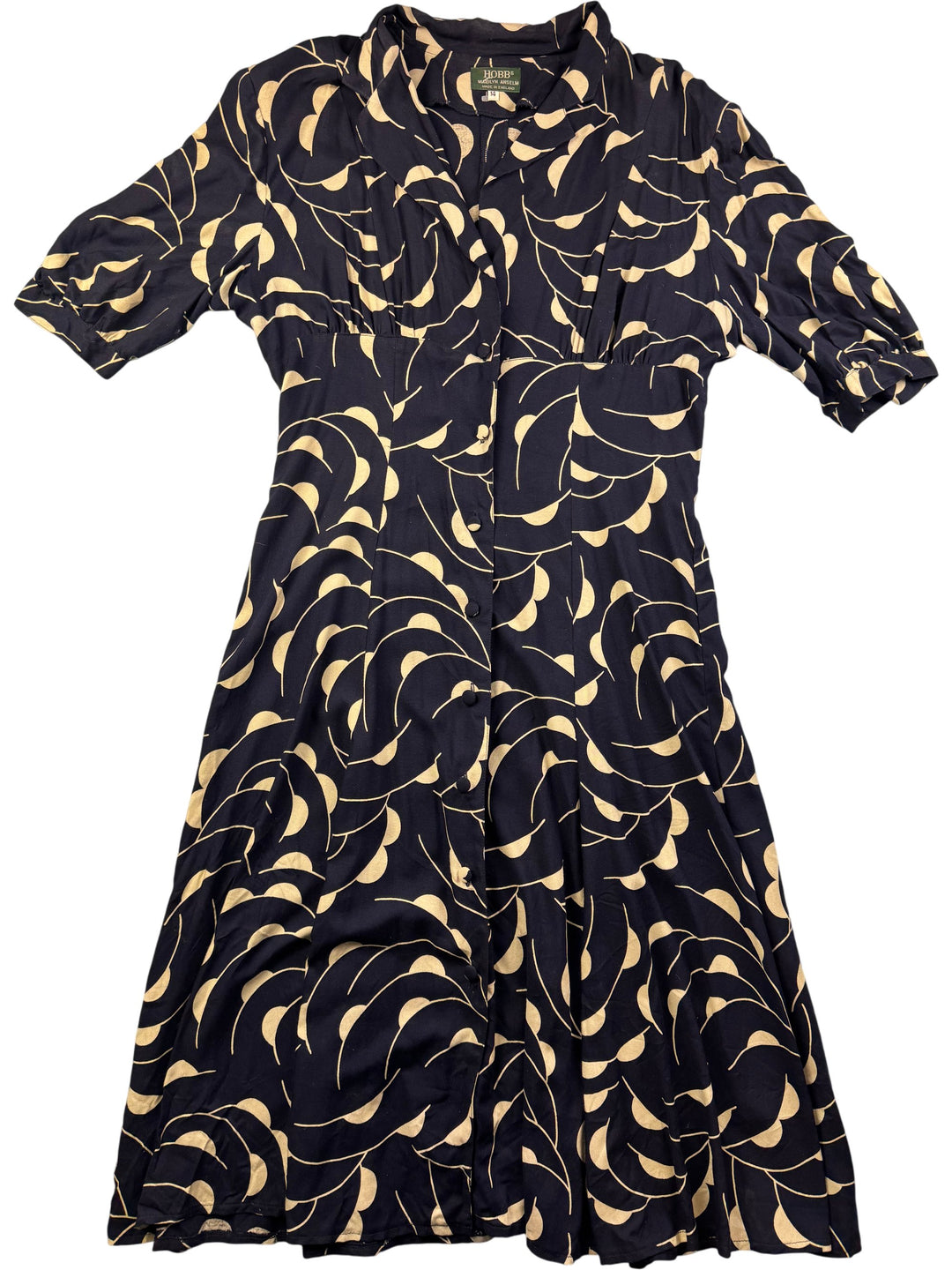 Hobbs Marilyn Anselm Patterned Dress - M - Think Vintage Online Ltd