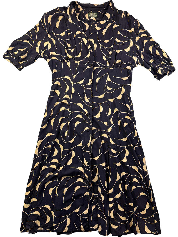 Hobbs Marilyn Anselm Patterned Dress - M - Think Vintage ltd