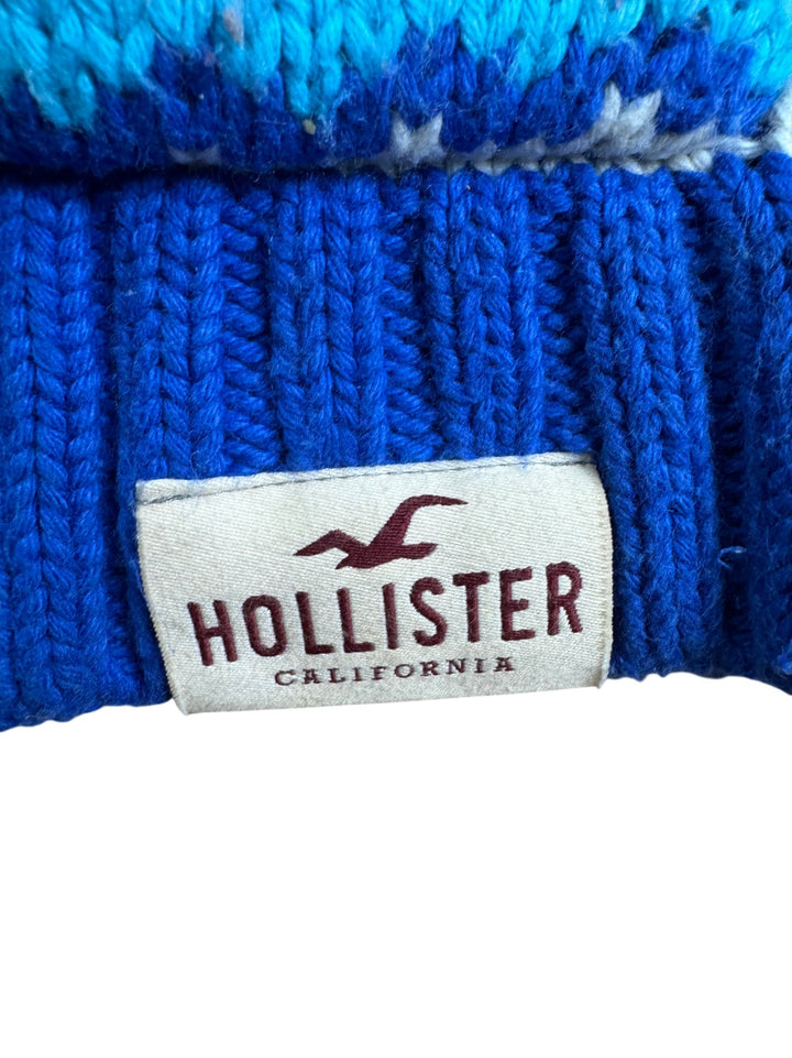 Hollister Blue Patterned Knit Sweater - S - Think Vintage ltd