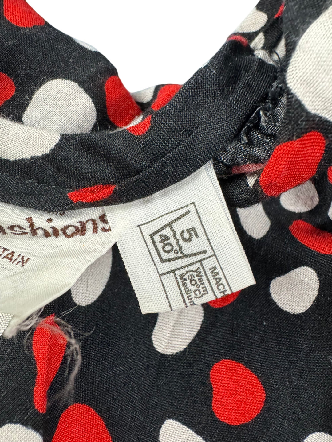 Hornseys Fashions Black Polka Dot Dress - M - Think Vintage Online Ltd