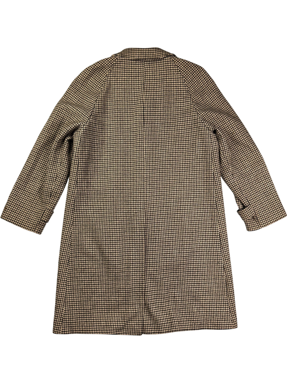 House Of Fraser Houndstooth Long Coat - M - Think Vintage