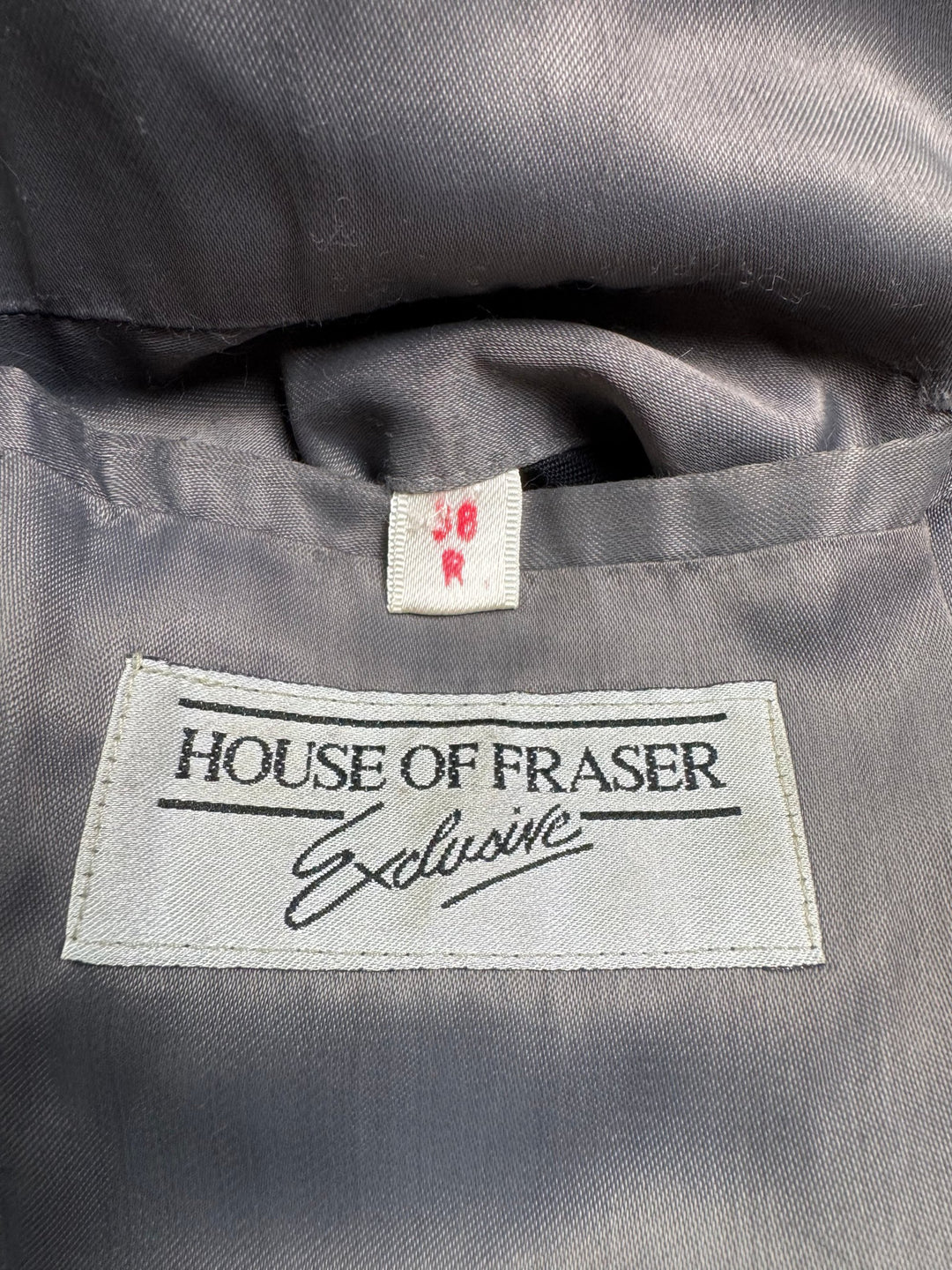 House Of Fraser Houndstooth Long Coat - M - Think Vintage