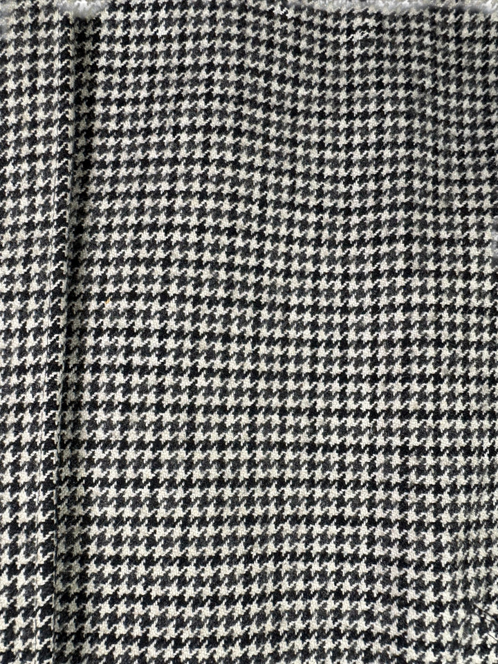 House Of Fraser Houndstooth Long Coat - M - Think Vintage