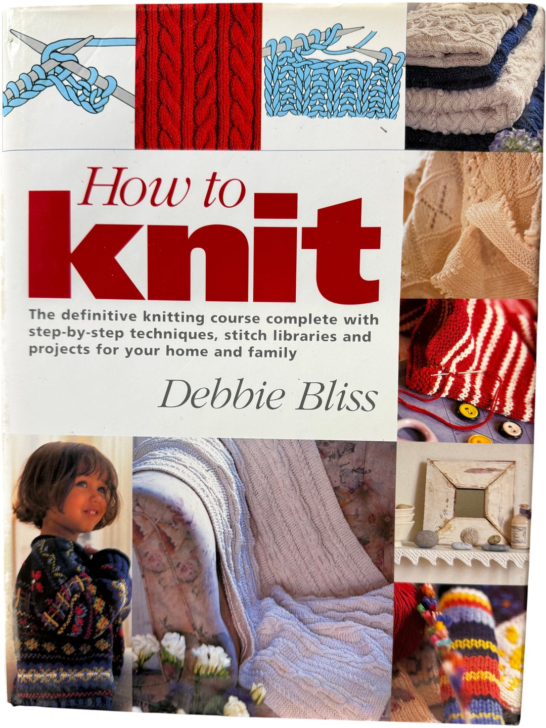 How To Knit Book By Debbie Bliss - Think Vintage ltd