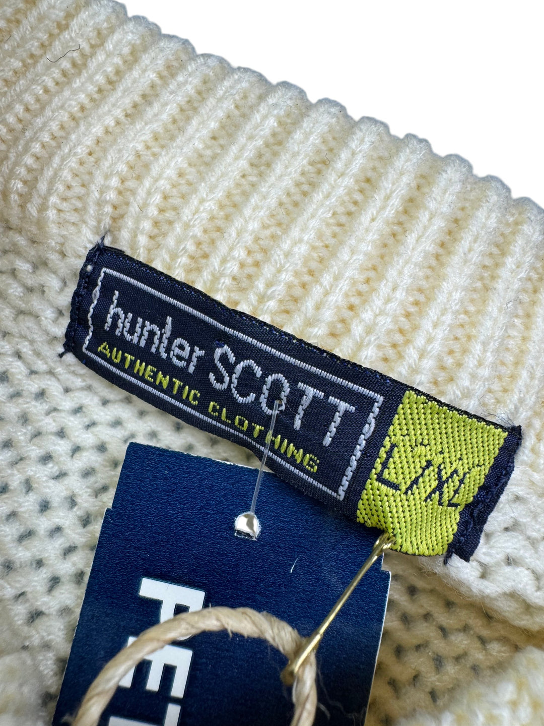 Hunter Scott Aran Natural Sweater - M - Think Vintage