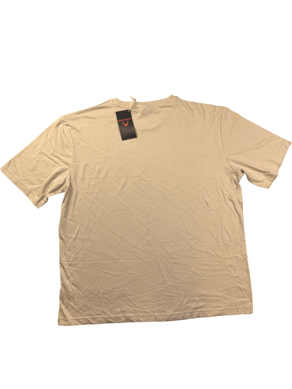 Hunter Scott Beige Striped T-Shirt - XXL - Think Vintage ltd