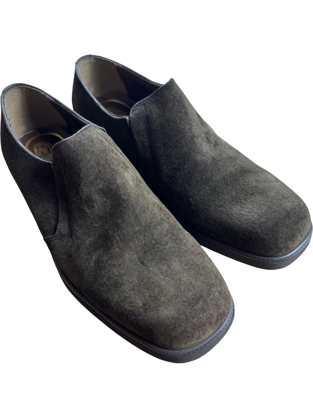 Hush Puppies Brown Suede Slip-On Shoes - 7.5 - Think Vintage ltd