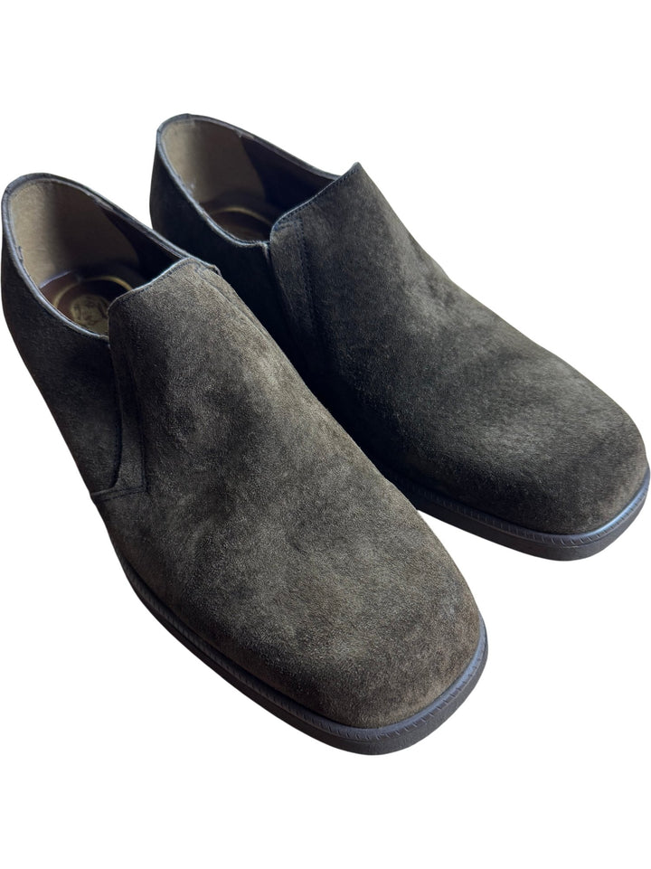 Hush Puppies Brown Suede Slip-On Shoes - 7.5 - Think Vintage ltd