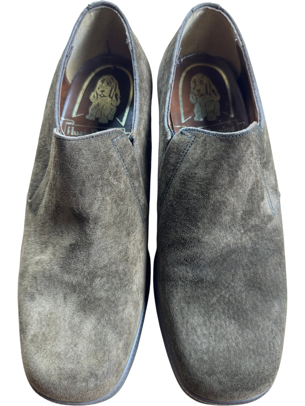 Hush Puppies Brown Suede Slip-On Shoes - 7.5 - Think Vintage ltd