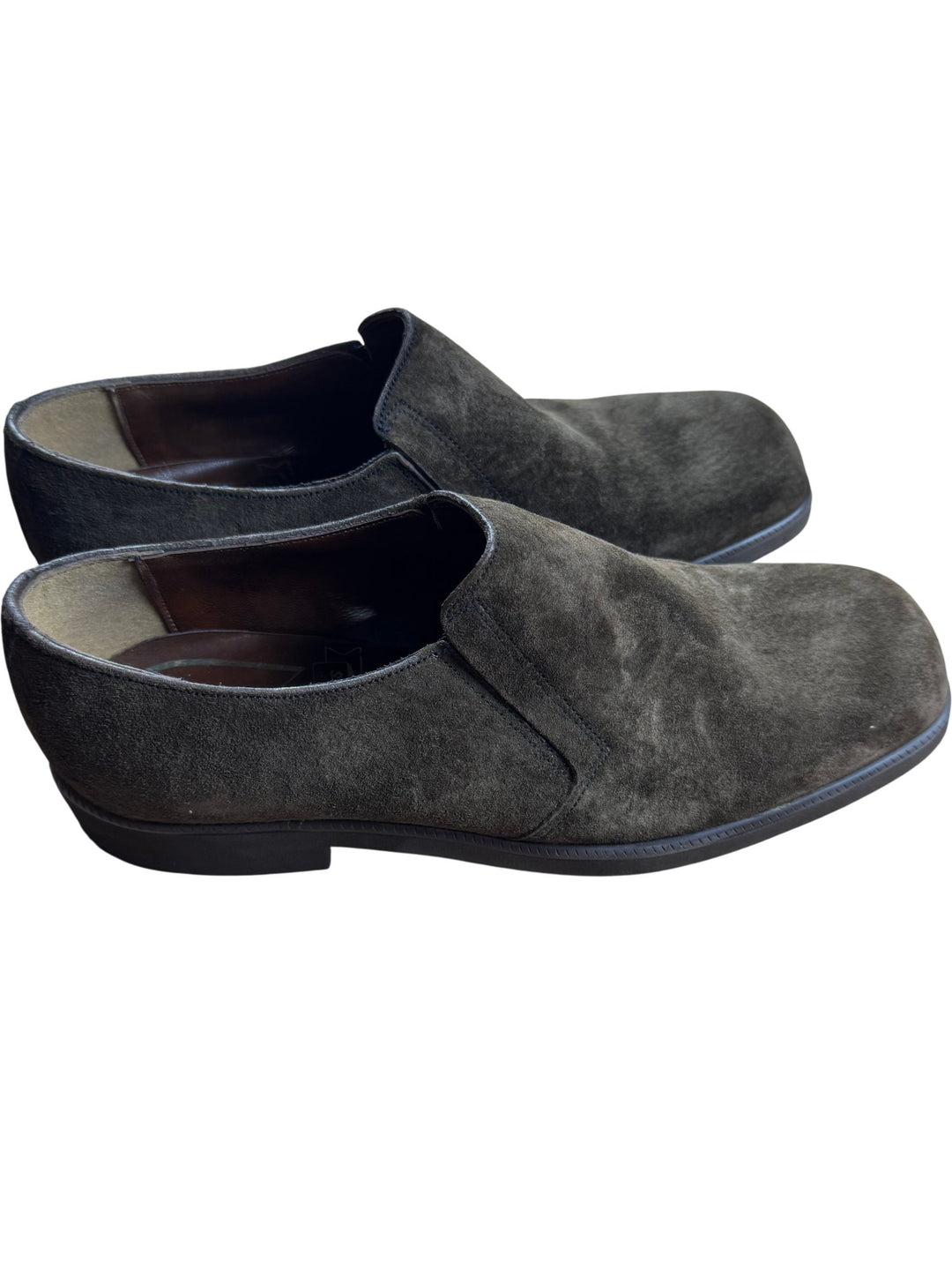 Hush Puppies Brown Suede Slip-On Shoes - 7.5 - Think Vintage ltd