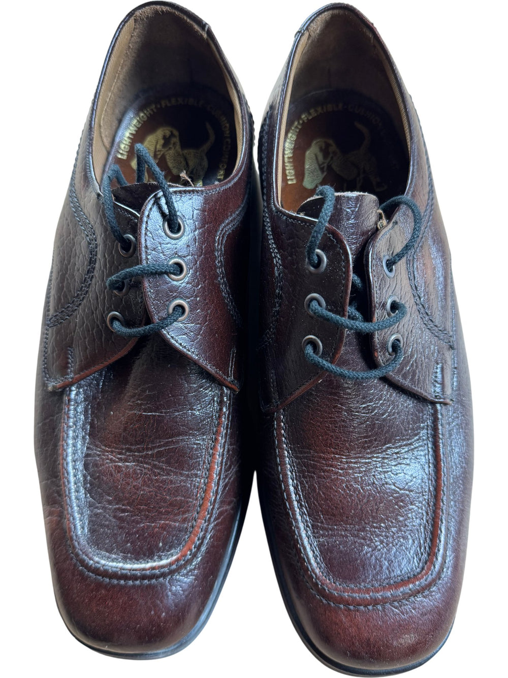 Hush Puppies Leather Lace-Up Shoes - 7.5 - Think Vintage ltd