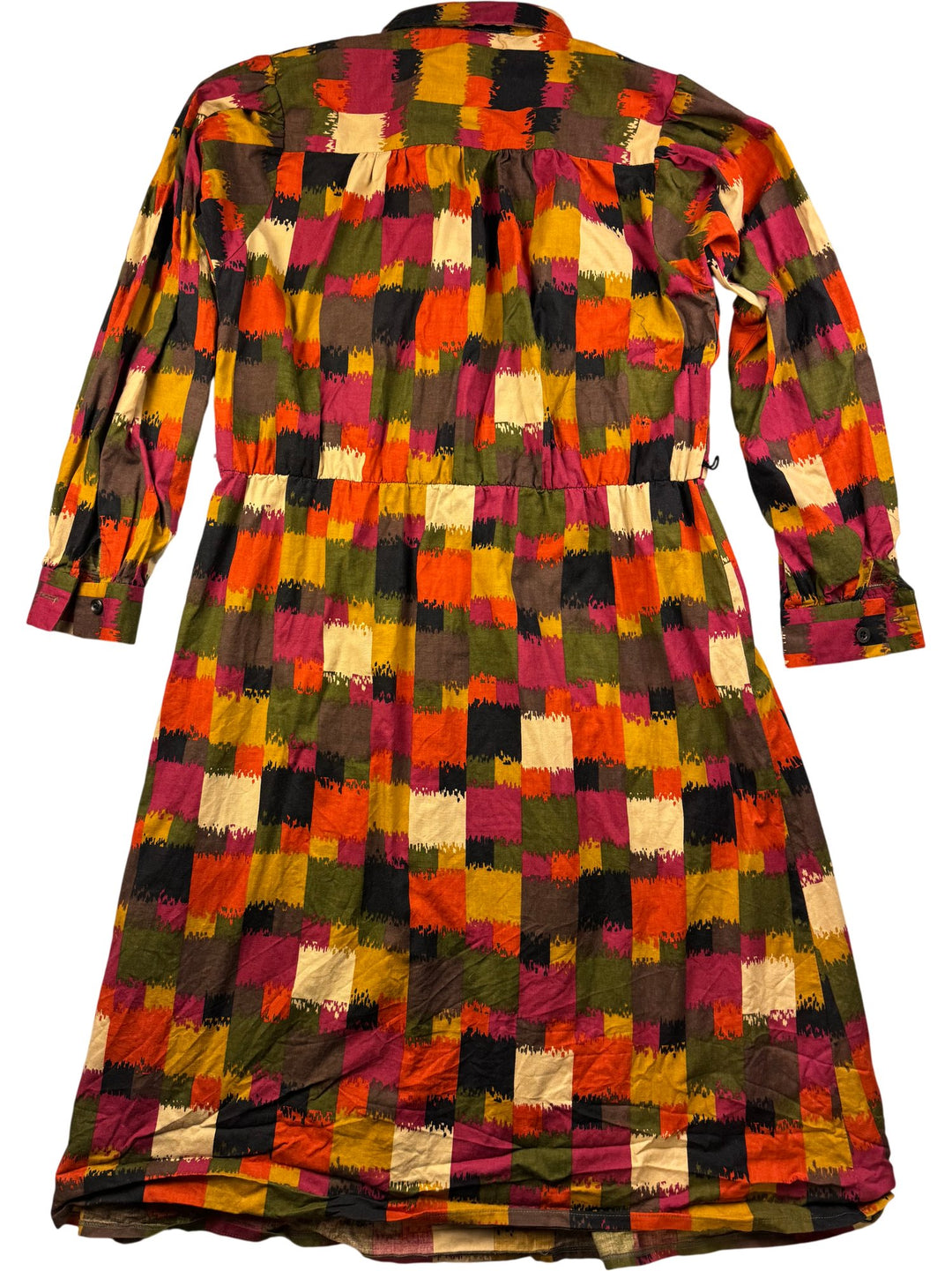 Image Collection Checkered Long Sleeve Dress - M/L