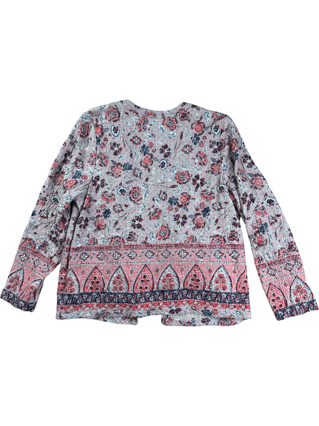 Indigo Collection Floral Patterned Kimono - M - Think Vintage ltd