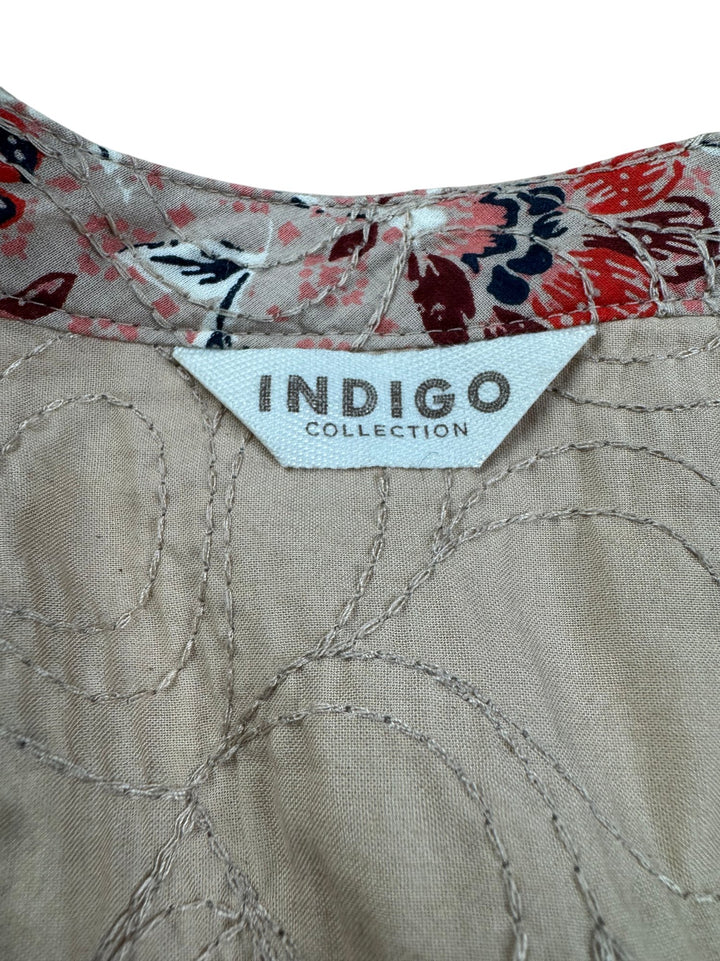 Indigo Collection Floral Patterned Kimono - M - Think Vintage ltd